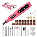 HARDELL Mini Cordless Rotary Tool, 5-Speed 3.7V rechargeable Rotary Tool Kit with 55 Accessories, USB Charging Multi-Purpose Power Tool for Sanding, Polishing, Drilling, Etching, Engraving, DIY Crafts