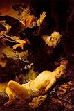 Rembrandt Sacrifice of Isaac Realism Romantic Artwork Rembrandt Paintings on Canvas Prints Biblical Drawings Portrait Painting Wall Art Renaissance Posters Thick Paper Sign Print Picture 8x12