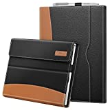 Fintie Case for 12.3 Inch Microsoft Surface Pro 7 Plus, Surface Pro 7, Surface Pro 6, Pro 5, Pro 4, Pro 3 - Portfolio Business Cover with Pocket, Compatible with Type Cover Keyboard (Black)
