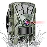 Trail Camera 1520P, 120° Trail Cam IP66 Waterproof for Hunting Wildlife, Hunting Gear with Night Vision, 0.2s Trigger Time 2.4' LCD for Wildlife Monitoring, Waterproof Game Trail for Wildlife Deer