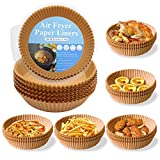 Air Fryer Disposable Paper 100 Pcs Round Non-Stick Paper Prime Oil-proof Parchment Paper Cooking Paper for Fryers Basket Frying Pan Microwave Oven