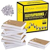 PRIMBEEKS 12 Pack Premium Blank Flip Books Paper with Holes, 720 Sheets (1440 Pages) No Bleed Flipbooks - Works with Flipbook Kit Light Pads, 4.5' x 2.5' Flip Book Paper for Drawing, Sketching