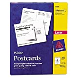 Avery Printable Postcards for Laser Printers, 4.25' x 5.5', 200 Blank Cards -- Great for Recipe Cards and Flashcards (5689)