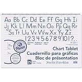 Pacon® PAC74720BN Chart Tablet, Manuscript Cover, 1-1/2' Ruled, 24' x 16', 25 Sheets, Pack of 6