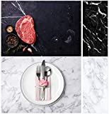 Allenjoy 34.4x15.7in Double Sided Marble Photography Background 2 in 1 Texture Pattern Paper Tabletop Backdrop Food Jewelry Cosmetics Makeup Small Product Props Professional Photo Studio
