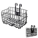 Folding Bike Basket,Cargo Basket for Bike,Removable Front Bag Rear Rack Hanging Bicycle Basket,Collapsible Bike Baskets for Women's and Men's,Mountain Bike Accessories Bike Frame Basket 1 Pack