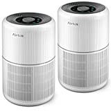 2Pack Air Purifier for Home Bedroom with H13 True HEPA Filter for Smoke, Smokers, Dust, Odors, Pollen, Pet Dander | Quiet 99.9% Removal to 0.1 Microns | White Available for California