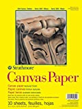 Strathmore (310-9) 300 Series Canvas Pad, 9'x12' Glue Bound, White, 10 Sheets