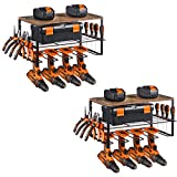 2 Pack Power Tool Organizer, Garage Organization and Storage, Drill Holder Wall Mount, Utility Rack for Cordless Drill, Compact Steel Design w/ 100# Weight Limit | Perfect for Father's Day