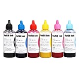 CoYlBod 6-Colors Compatible Sublimation Ink Refilled Ink 6-Bottles Replacement L800 L805 for Artisan 1430 1500w 730 837 835 810 800 725 710 700 600 50 Photo 1410 1400 RX680 RX595 for Ink Cartridge