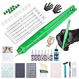 Hand Poke a Stick Tattoo Kit DIY Tattoo Tool Kit Kit with 7 Ink ANDNICE