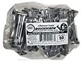 Quick Screw 5' 50 Pack Premium Hidden Rain Gutter Bracket Hook Hangers with screw clip style
