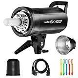 Godox SK400II 400Ws Photo Studio Strobe Flash Monolight Light with Bowens Mount &Lamp Head,150W Modeling Lamp for Studio,Shooting,Location and Portrait Photography-110V
