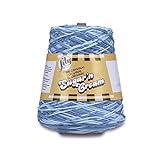 Lily Sugar'n Cream Cotton Cone Yarn, 14 oz, Faded Denim Ombre, 1 Cone