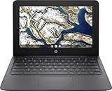 HP Chromebook 11.6' Laptop Computer for Student, Intel Celeron N3350 up to 2.4GHz, 4GB DDR4 RAM, 32GB eMMC, AC WiFi, Microphone, Webcam, Type-C, Gray, Chrome OS, BROAGE Mouse Pad, Online Class Ready