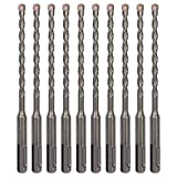 Sabre Tools 10-Pack 1/4 Inch x 6 Inch SDS Plus Rotary Hammer Drill Bits, Carbide Tipped for Brick, Stone and Concrete (1/4” x 4' x 6')