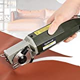 CGOLDENWALL Electric Rotary Fabric Cutter, Multi-layer Electric Fabric Scissors, 0.78'Cutting Thickness, for Cloth Fabric Leather and Carpet, with Replacement Blades, Sharpening Stones and more, 110V