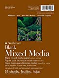 Strathmore 400 Series Black Mixed Media Pad, 6' x 8', 15 Sheets