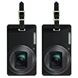 Graphics & More Point and Shoot Camera Design Luggage Tags Suitcase Carry-on Id, White