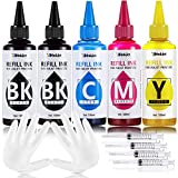 Xcinkjet Refill Ink Kit for HP 65 63 67 62 65XL 61 64 932 933 63XL 664 910 952 3830 902 564 Refillable Ink Cartridges and CISS System (2*Black 1*Cyan 1*Magenta 1*Yellow)