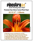 8.5' X 11' Canvas Textured Premium Inkjet Photo Paper - 5 Sheets