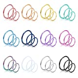 Drperfect 36Pcs 20G Nose Ring Hoop for Women Men 316L Stainless Steel Helix Tragus Lip Septum Ring Cartilage Earring Hoop Piercing Jewelry