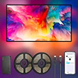 OREiN TV LED Backlights, WiFi LED Strip Lights with HDMI Sync Box, RGB-IC LED Light Strip for 30-65 inch TVs PC, Screen & Music Sync and APP Control, Compatible with Alexa & Google Assistant