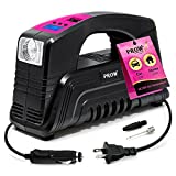 Electric Air Compressor Tire Inflator AC/DC Portable for Car – DC 12V, Home – AC 110V, Upscale, with Digital Pressure Gauge, Air Pump for Car Tires, Motorcycle, Bike, Basketball and More