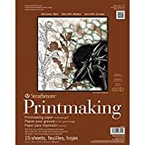 Strathmore (433-11 400 Series Printmaking Pad, Heavyweight, White , 11'x14', 15 Sheets , Brown
