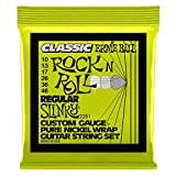 Ernie Ball Regular Slinky Classic Pure Nickel Electric Guitar Strings, 10-46 Gauge (P02251)
