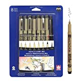 Sakura 50203 8-Piece Pigma Manga Comic Pro Drawing Kit