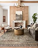 Loloi II Layla Collection LAY-03 Traditional Olive / Charcoal 7'-6' x 9'-6' Area Rug