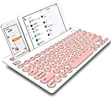 Inscape Data TikTok Multi-Device Bluetooth Keyboard Bluetooth Wireless Keyboard Switch to 3 Devices for Cellphone, PC, Tablet,Smart TV, iOS Android Windows