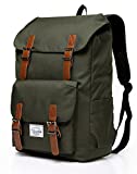 VASCHY Outdoor Hiking Waterproof Rucksack College Bookbag 15.6in Laptop Backpack Green