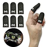 Gaming Finger Sleeves for Sweaty Hands - Rakizbe High-Sensitive Anti-Sweat Breathable Seamless Touch Screen Thumb Sleeve Gloves for iPad/Mobile PUBG Game Controller