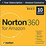 Norton 360 for Amazon, 2023 Ready, Antivirus software for up to 10 Devices with Auto Renewal