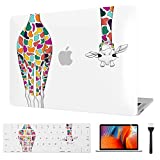 Laptop for MacBook Air 13 Inch 2018-2020, Hard Shell Case ONLY for Mac Air 13 Retina & Touch ID 2018-2020 Model (M1 A2337/A2179/A1932) with Keyboard Cover & Screen Protector, Colorful Giraffe