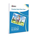 Uinkit 100 Sheets Inkjet Photo Paper Glossy 8.5x11 49lbs Professional Photographic Paper180Gsm Letter Size 8.5mil Instant Dry Suitable for All Ink Printers