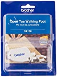 Brother Open Toe Walking Foot for Quilting and Sewing Multiple Layers, SA188,SilverWhite