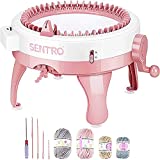 Knitting Machine 48 Needles, Spinning Knitting Loom Circular Weaving Loom Knitting Board Rotating Double Knitting Loom Machine, DIY Portable Scarf Hat Socks Gloves Toys for Adults and Kids
