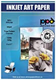 PPD Inkjet Canvas 100% Real Printable Cotton Canvas 11 x 17' 125lbs. 340gsm 17mil x 10 sheets (PPD084-10)
