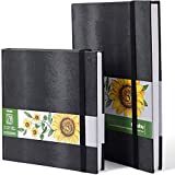 Ohuhu Sketchbook Marker Paper Pad: 2 Pack 8.3'x8.3'&8.3'x11.7' Art Sketch Book Drawing Papers Each Size Holds 78 Sheets/156 Pages 120LB/200GSM Hardcover Sketching Books Christmas Gift