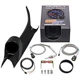 GlowShift Diesel Gauge Package Compatible with Chevrolet Chevy Silverado 6.6L Duramax 2500 3500 2000-2006 - Tinted 7 Color 1500° F Pyrometer EGT Gauge - Black Single Gauge Pillar Pod
