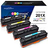 GPC Image Compatible Toner Cartridge Replacement for HP 201X CF400X 201A CF401X CF402X CF403X CF400A Compatible with Laserjet Pro MFP M277dw Toner M252dw M277n M252n MFP M277c6 Printer Tray(4-Pack)