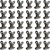 Boao 100 Pieces Metal Clips Hinge Clips for Photos, Maps, Drawings, Art Work, Papers, Price Tag, 0.87 Inch (Cyan Bronze)
