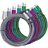 USB Type c Cable, 5 Pack (6FT) QQLIKE Nylon Braided USB C Cable 3A Fast Charging Cord for Samsung Galaxy S9 S8 Note 9 Note 8 Galaxy Note 20 10 S21 S20 S10 Plus C Cord Type C Cable