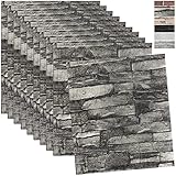 WAPANE 3D Brick Peel and Stick Wallpaper, 3D Brick Wall Panels Self Adhesive, Removable Wallpaper Waterproof PE Foam Paintable,for Bedroom/Living Room/Kitchen/TV Wall and Home Decoration (20Pack)