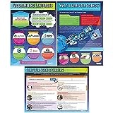 Introduction to Computer Science Posters - Set of 3 | Computer Science Posters | Laminated Gloss Paper 33” x 23.5” | STEM Posters for the Classroom | Education Charts by Daydream Education