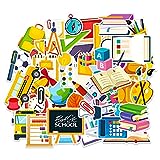 FaCraft Back to School Stickers,60pcs Science Stickers for Students Scrapbook School Stickers for Kids Teens Teacher Stickers for Laptop Water Bottles Classroom Decorations
