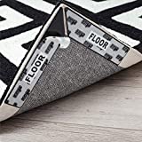 Gorilla Grip 8 Pack Patented Rug Corner Grippers, No Curl Corners or Side Bunch Extra Strong Dual Sided Pad Grips Floor Top, Under Area Rugs Reusable Gripper Hold Carpet in Place Hardwood Floors Pads